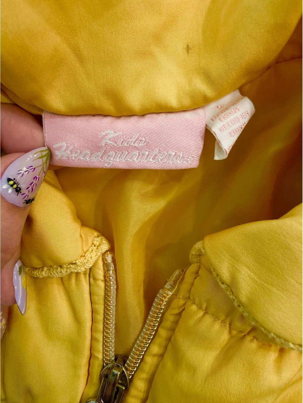 Kids Headquarters Girls Yellow Puff Sleeve Puffer Vest Size 5
